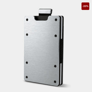 Brushed Silver Metal Slim Wallet