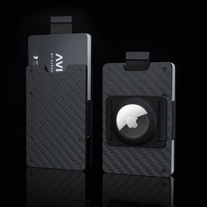 Carbon Fiber | Slide ONE Wallet + 3D printed AirTag Holder