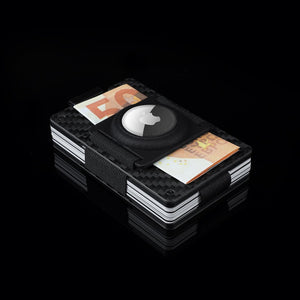 Carbon Fiber | Slide ONE Wallet + 3D printed AirTag Holder