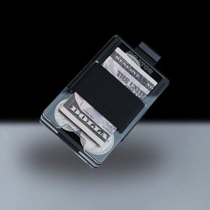 Fusion Black | Acrylic Frame | Transparent Slide Wallet