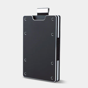 Obsidian Black Metal Slim Wallet