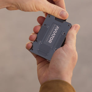 Fusion Black | Acrylic Frame | Transparent Slide Wallet