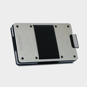 Brushed Silver Metal Slim Wallet