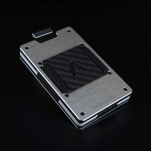Brushed Silver Metal Slim Wallet