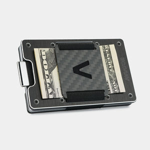 Brushed Black Metal Slim Wallet