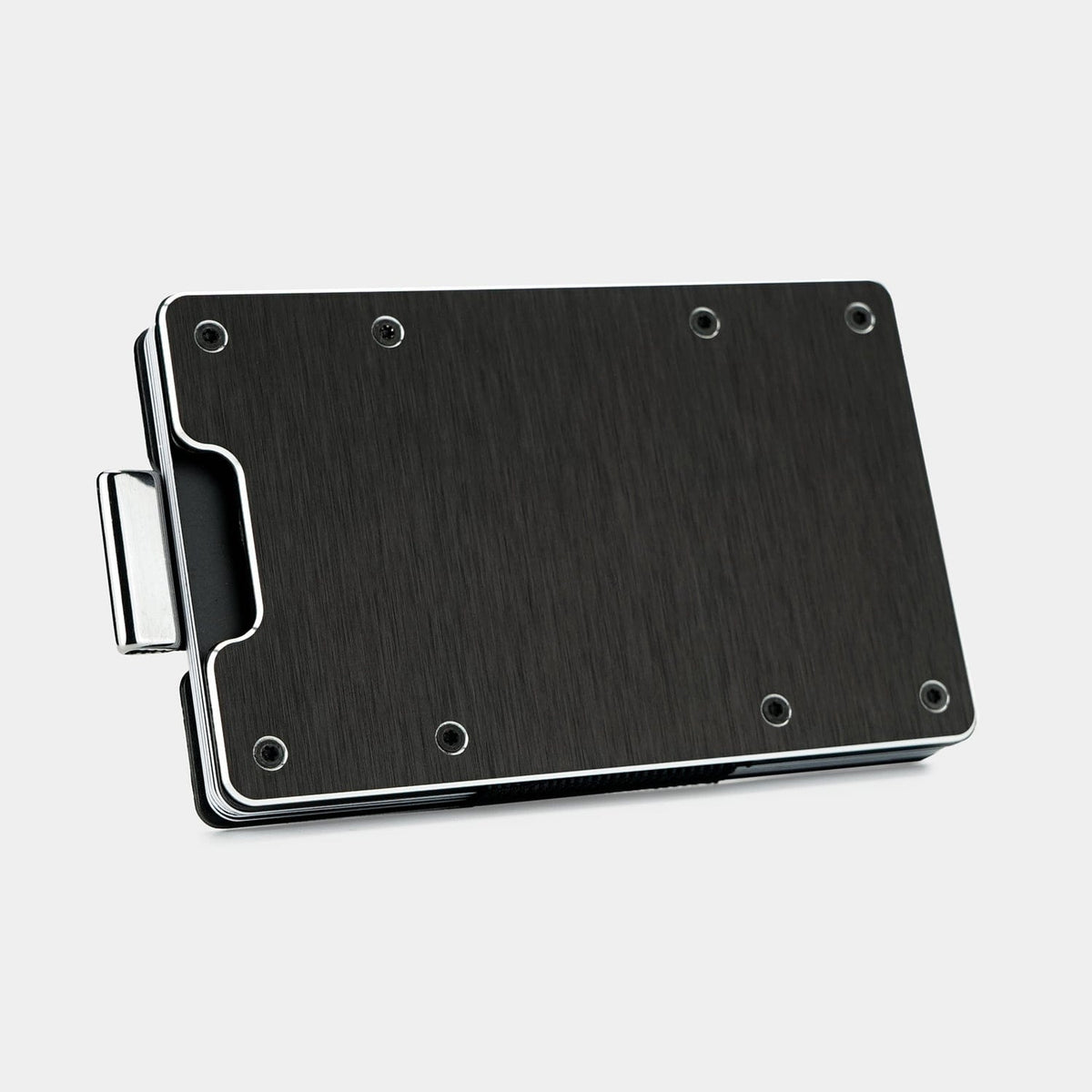 Brushed Black Metal Slim Wallet