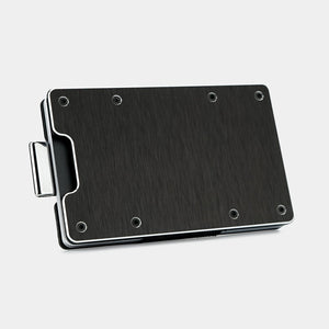 Brushed Black Metal Slim Wallet