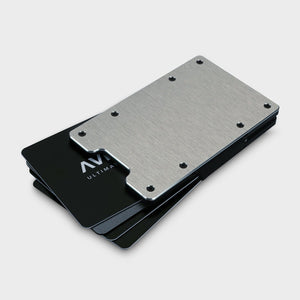 Brushed Silver Metal Slim Wallet