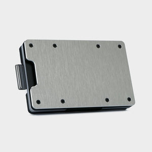 Brushed Silver Metal Slim Wallet