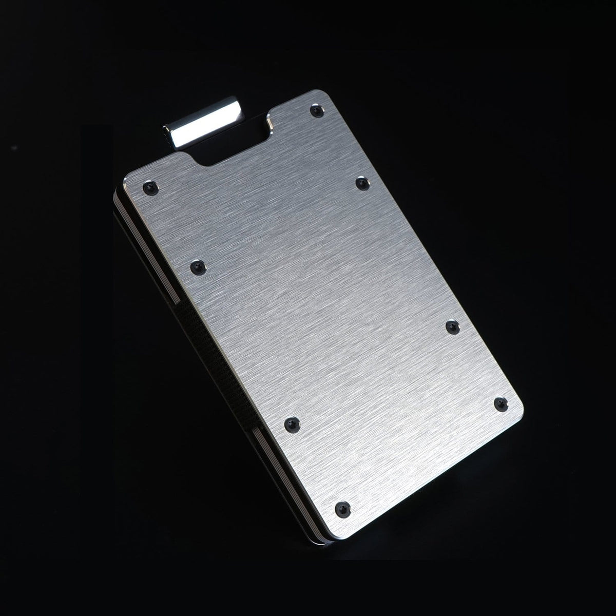 Brushed Silver Metal Slim Wallet