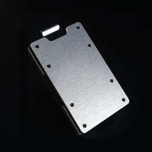 Brushed Silver Metal Slim Wallet