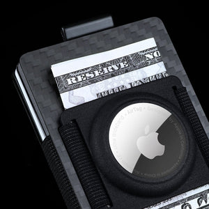 Carbon Fiber | Slide Wallet + 3D printed AirTag Holder