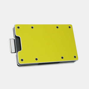 Electric Lime Metal Slim Wallet