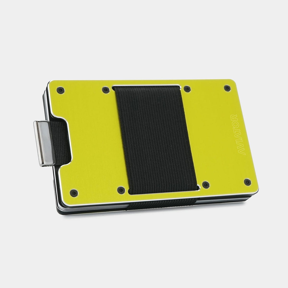Electric Lime Metal Slim Wallet