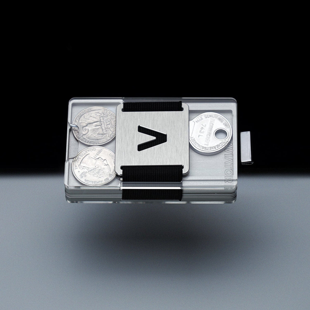 Fusion Silver | Metal Frame | Transparent Slide Wallet