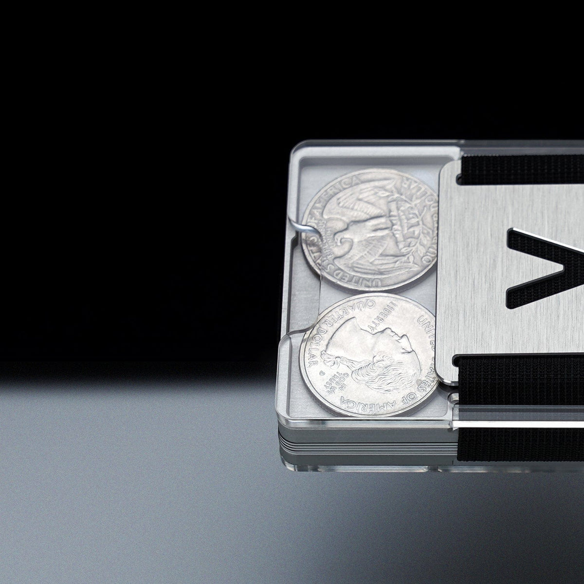Fusion Silver | Metal Frame | Transparent Slide Wallet