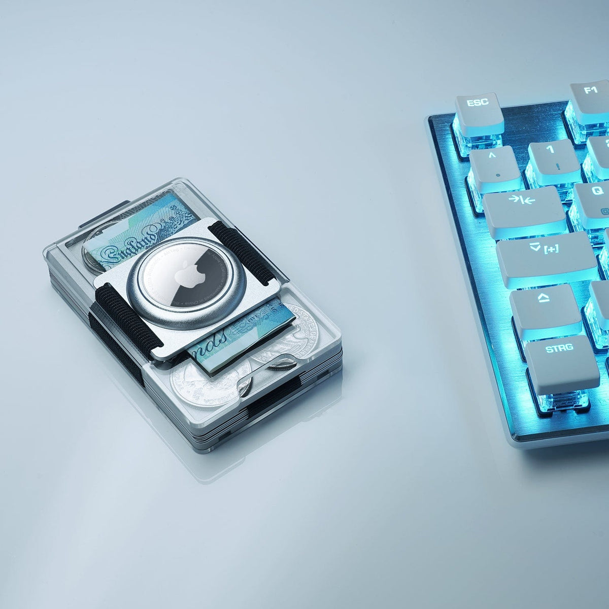 Fusion Silver | Metal Frame | Transparent Slide Wallet
