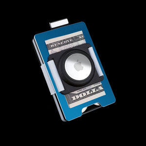 Galactic Blue | Slide Wallet mit silbernen Schrauben