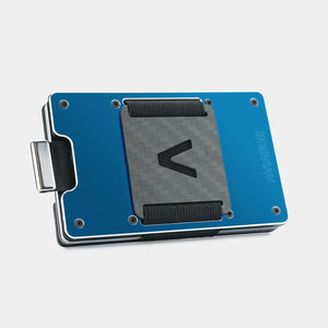 Galactic Blue Metal Slim Wallet