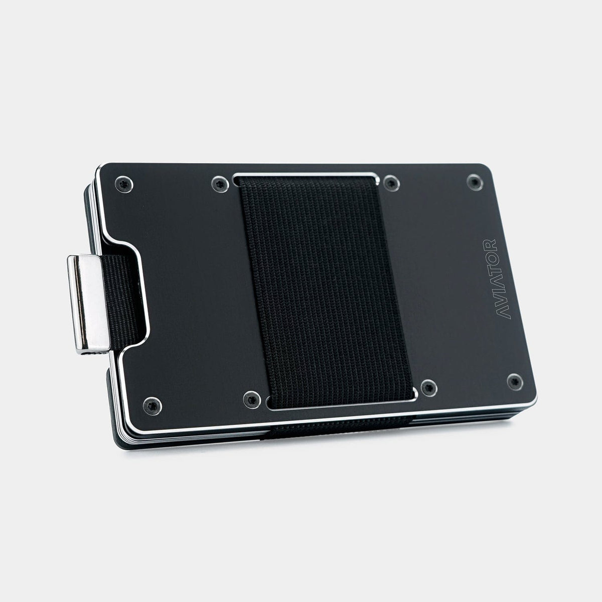 Obsidian Black Metal Slim Wallet