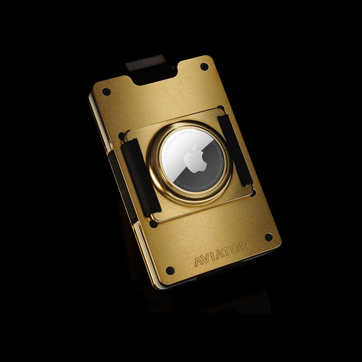 Stonewashed Brass AirTag Holder