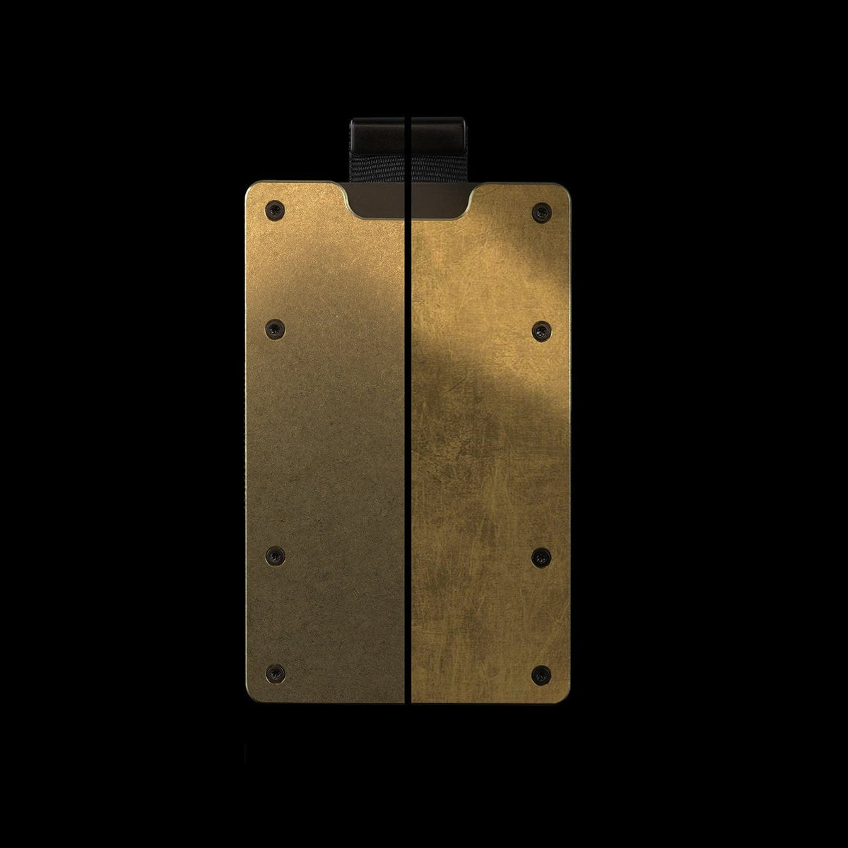 Stonewashed Brass | Slide ONE Wallet + Brass Cash Clip