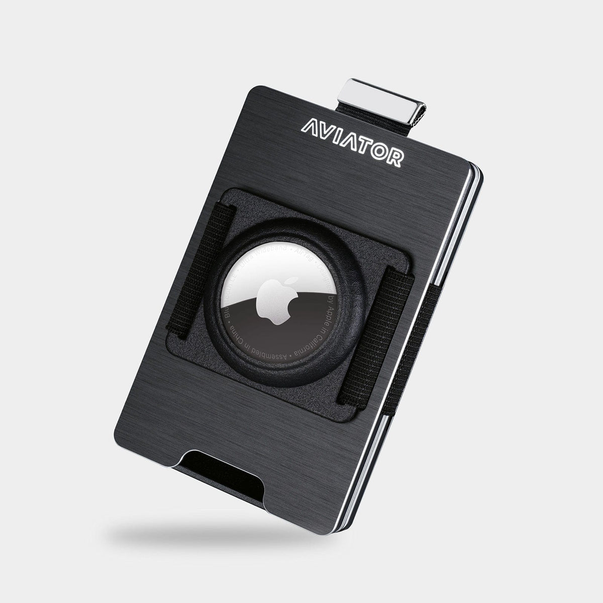 Brushed Black Aluminium Slim Wallet