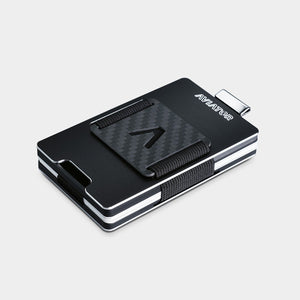 Brushed Black Aluminium Slim Wallet