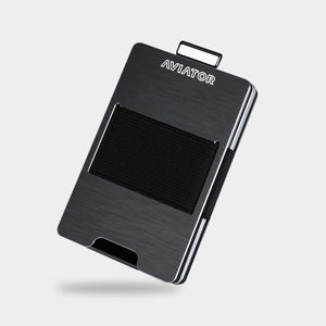 Brushed Black Aluminium Slim Wallet