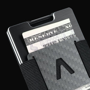 Brushed Black Aluminium Minimalist Wallet
