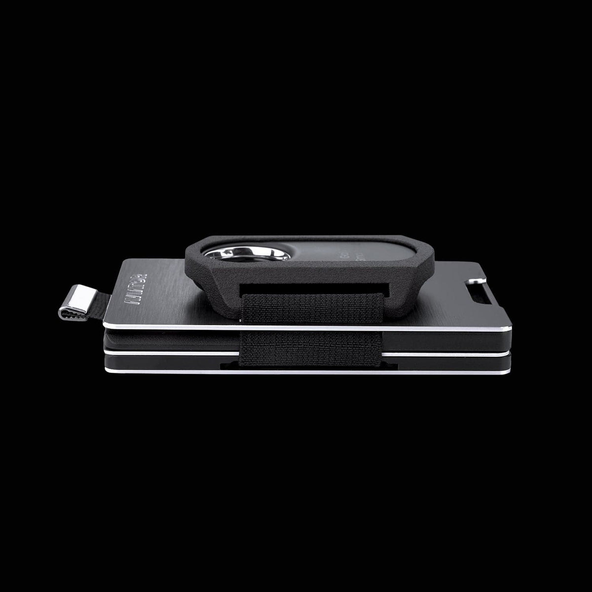 Brushed Black | Slide Wallet + 3D printed Samsung Galaxy SmartTag2 Holder