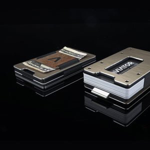 Brushed Sand Aluminium Slim Wallet