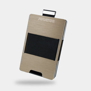 Brushed Sand Aluminium Slim Wallet