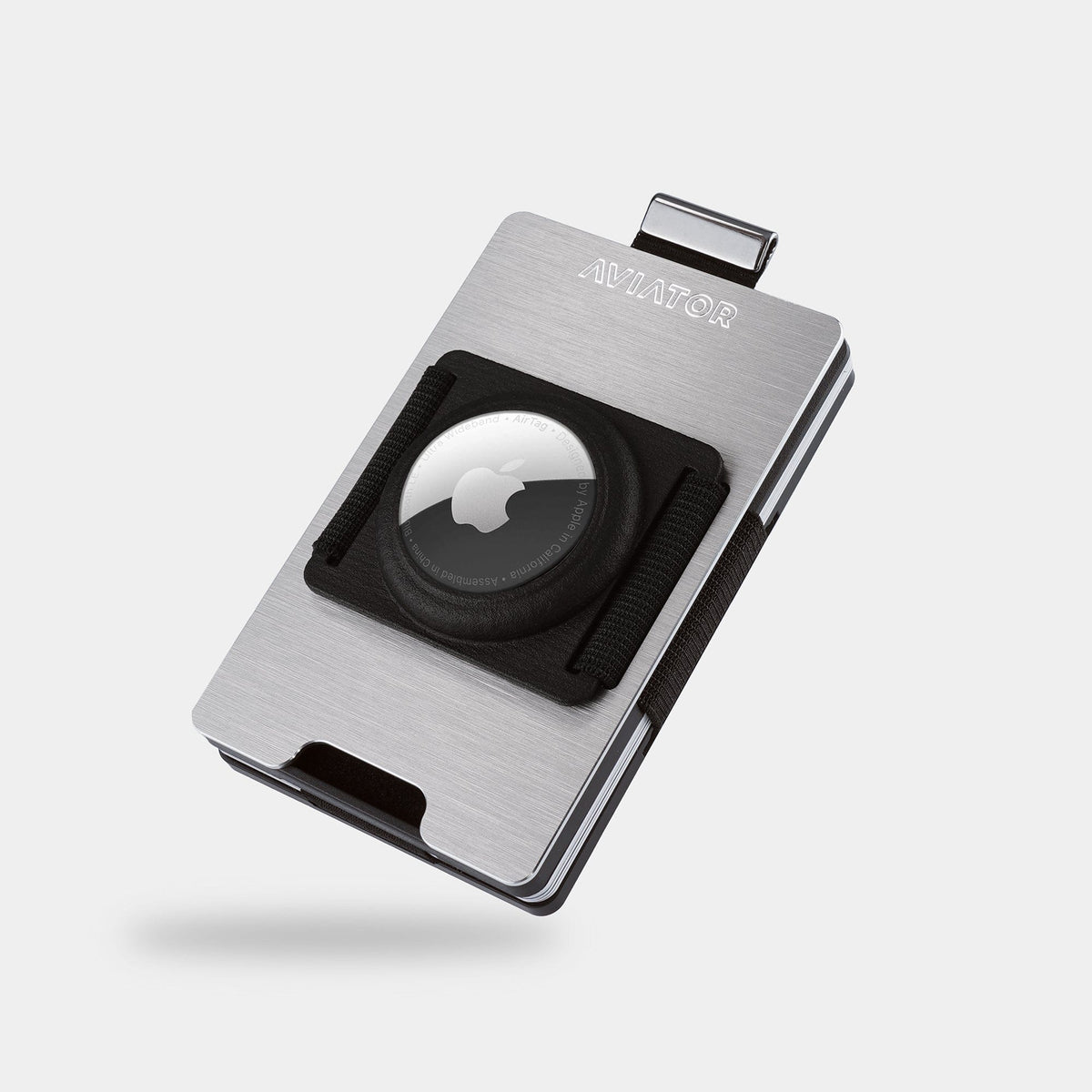 Brushed Silver Aluminum Slim Wallet