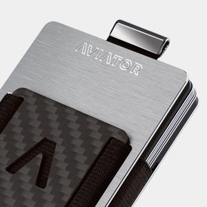 Brushed Silver Aluminium Slim Wallet