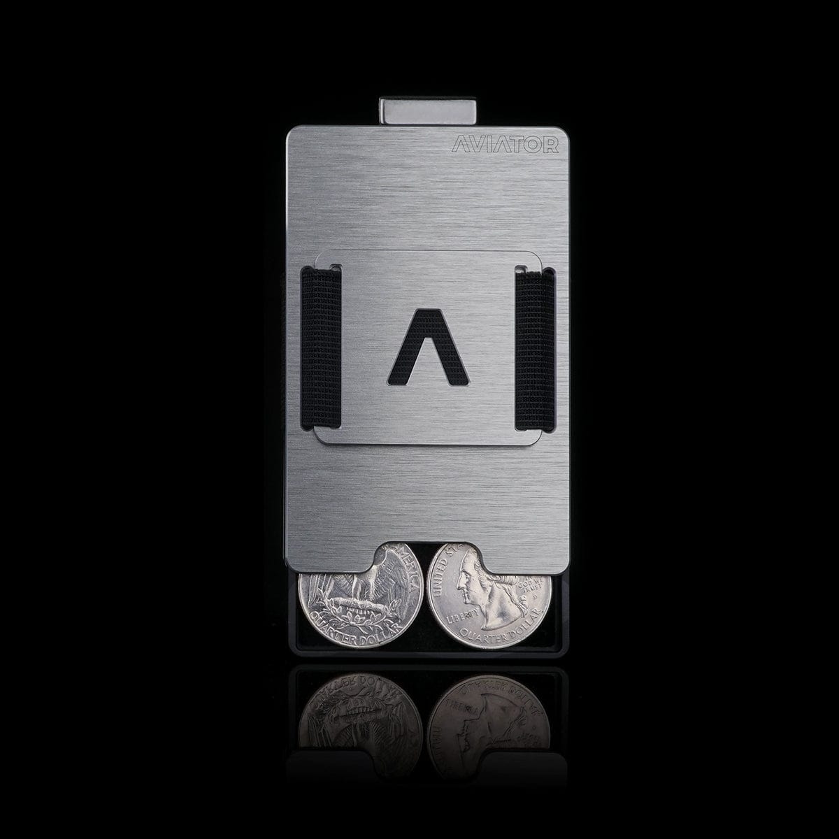 Brushed Silver | Slide Wallet with Closed Coverplate + Silver Cash
