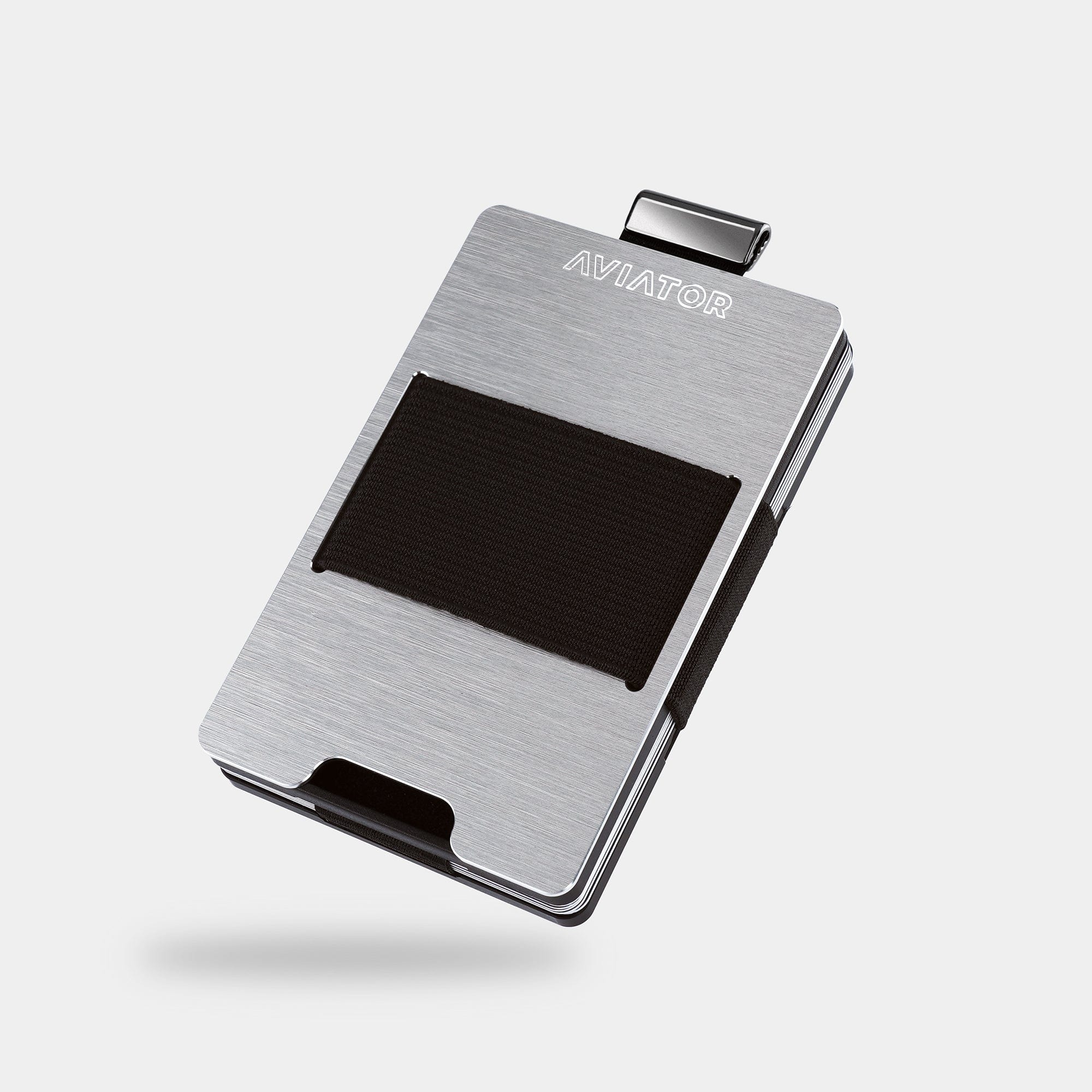 Brushed Silver Aluminum Slim Wallet