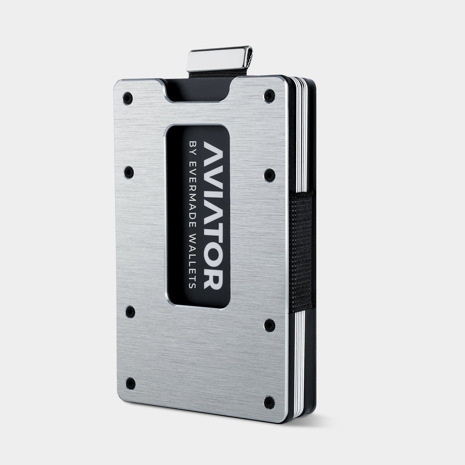 Brushed Silver Aluminum Slim Wallet