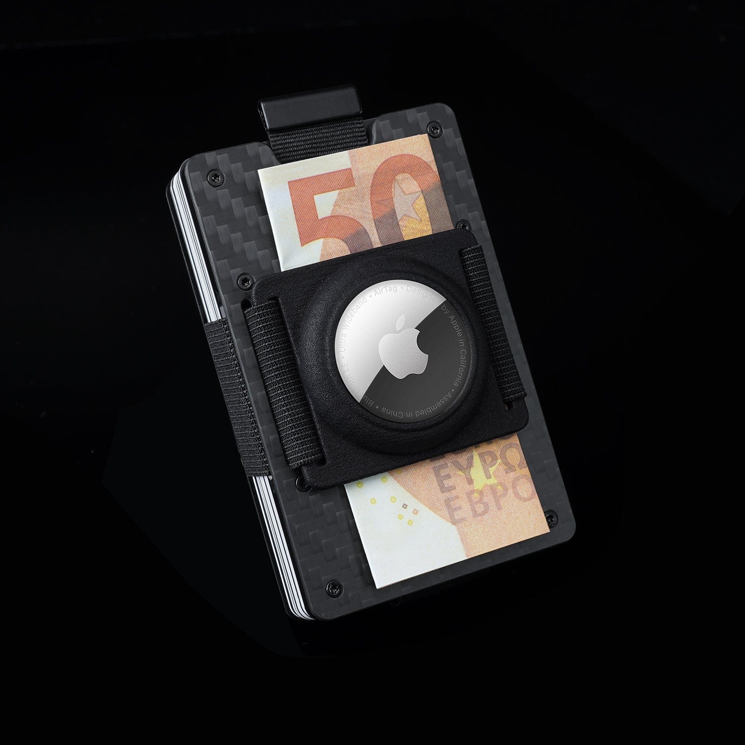 Carbon Fiber | Slide ONE Wallet + 3D printed AirTag Holder