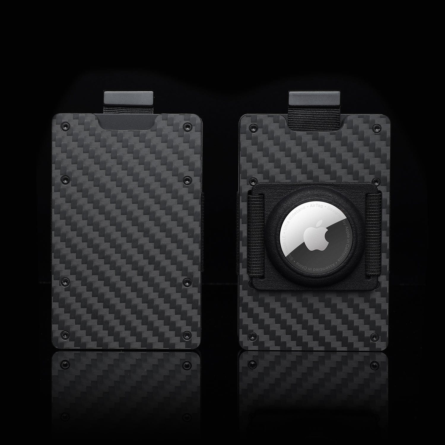 Carbon Fiber | Slide ONE Wallet + 3D printed AirTag Holder