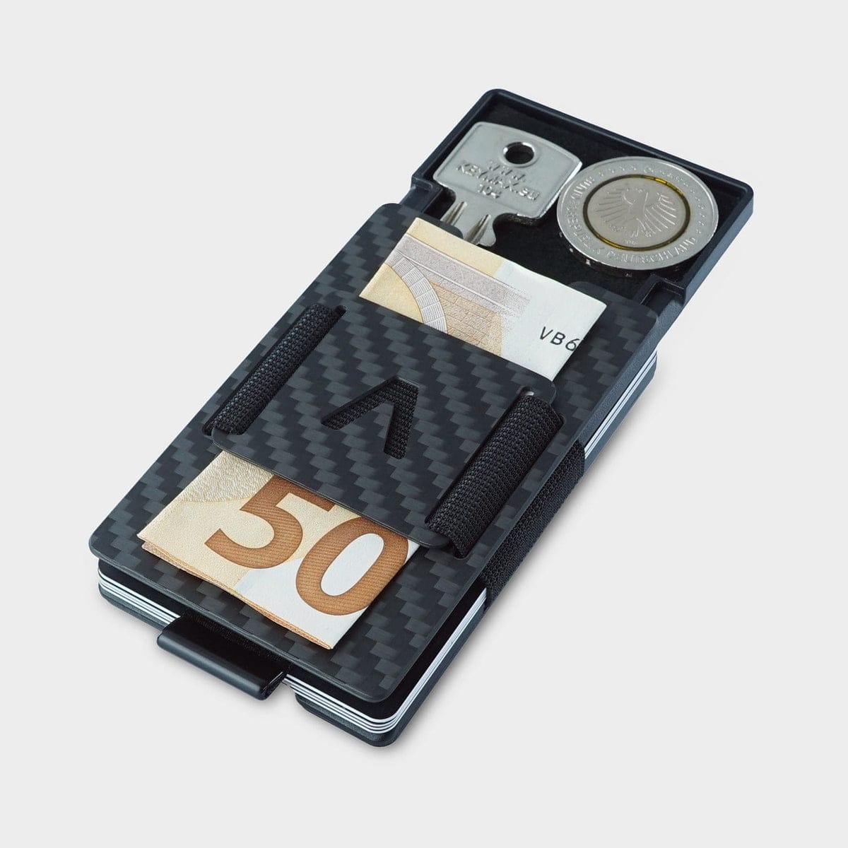 NOT FLAW[LESS] Carbon Fiber Slide Wallet + Blue Titanium Screws