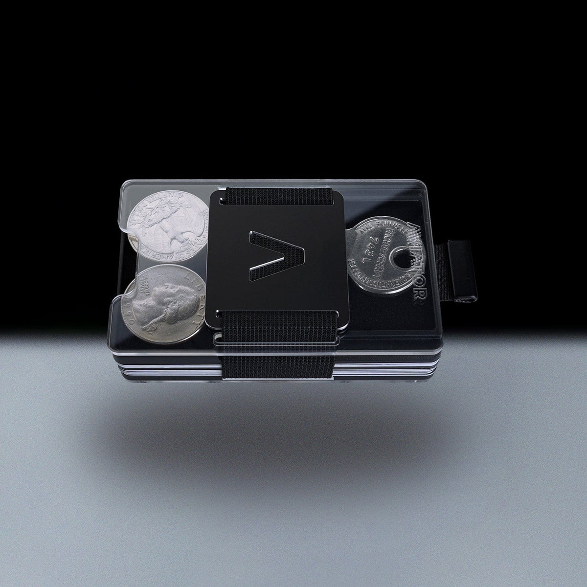 Fusion Black | Metal Frame | Transparent Slide Wallet