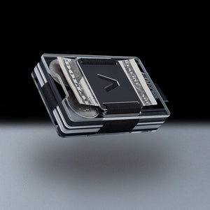 Fusion Black | Acrylic Frame | Transparent Slide Wallet