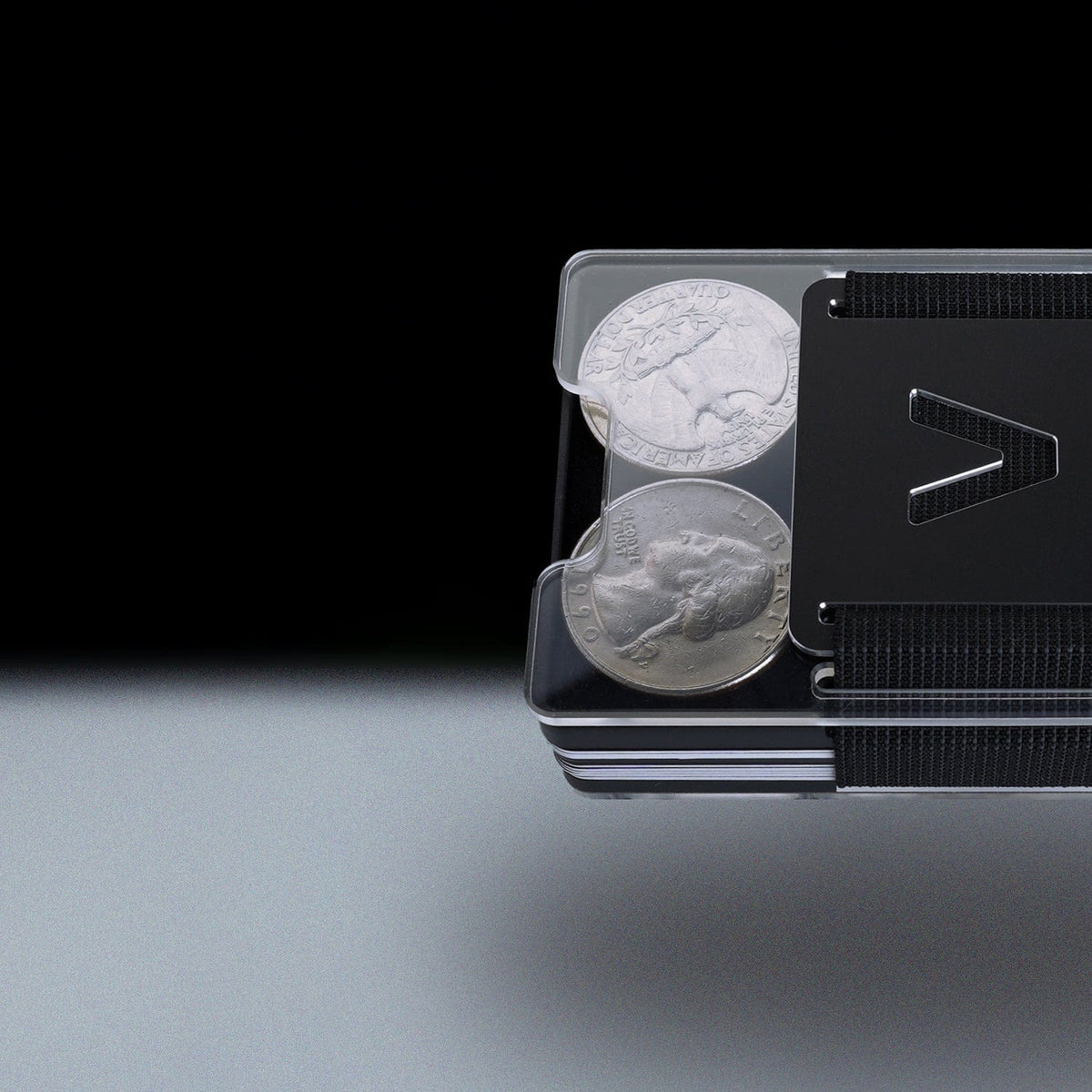 Fusion Black | Metal Frame | Transparent Slide Wallet