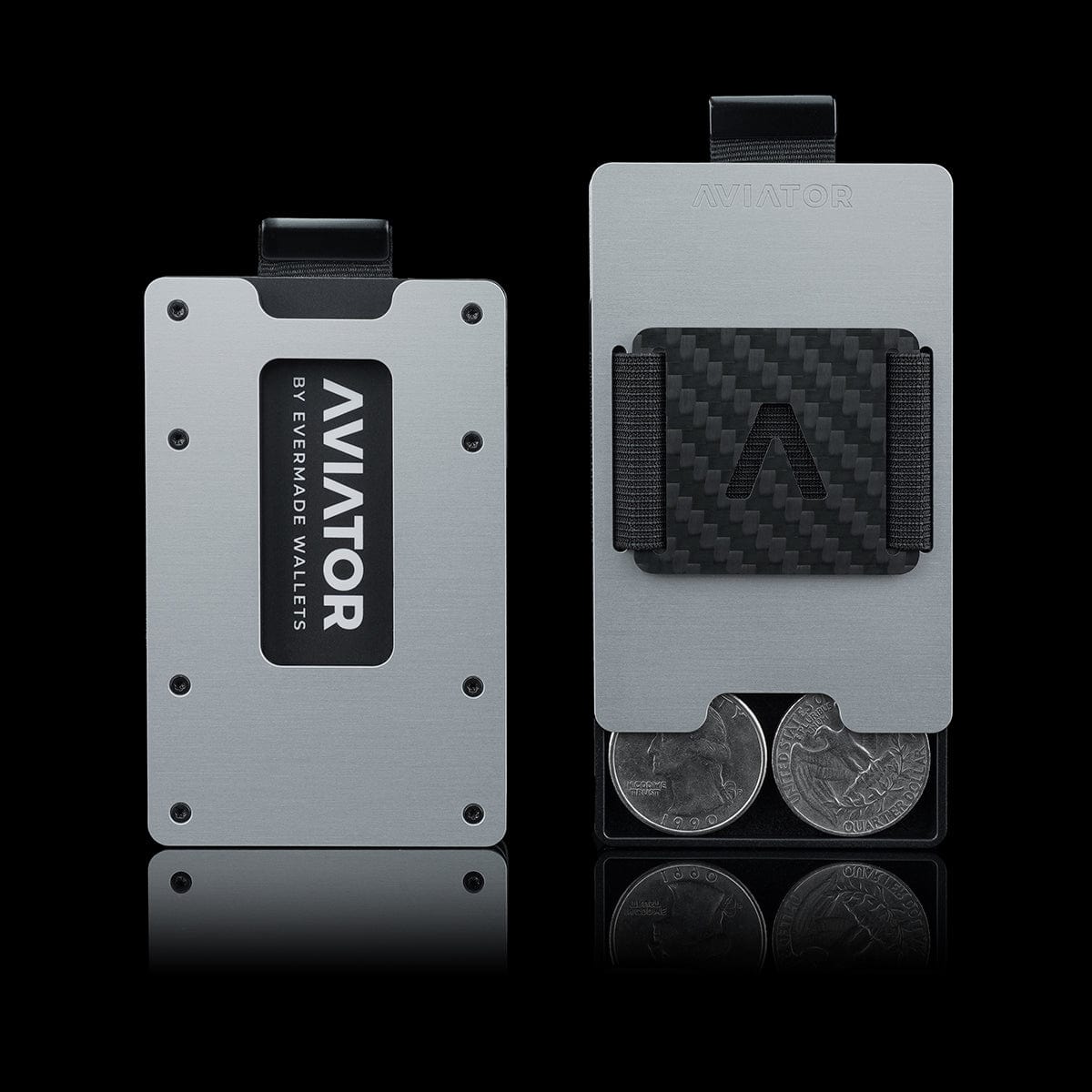 Ice Grey | Slide Wallet + Carbon Fiber Cash Clip