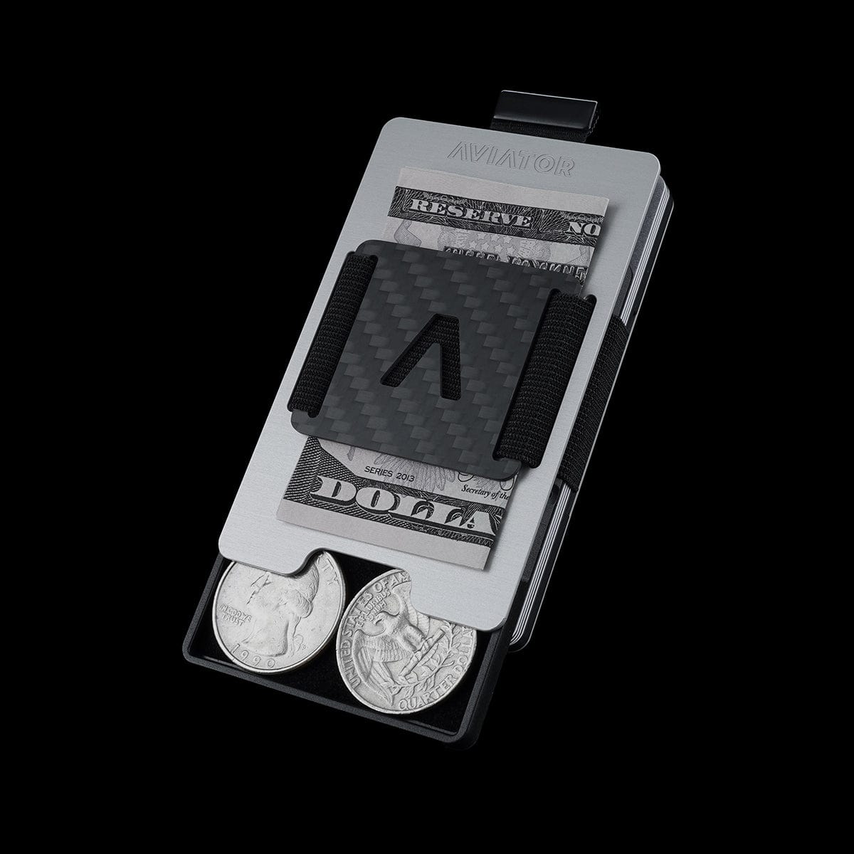 Ice Grey | Slide Wallet + Carbon Fiber Cash Clip