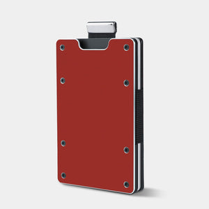 Imola Red Metal Slim Wallet