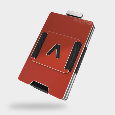 Imola Red Aluminum Slim Wallet