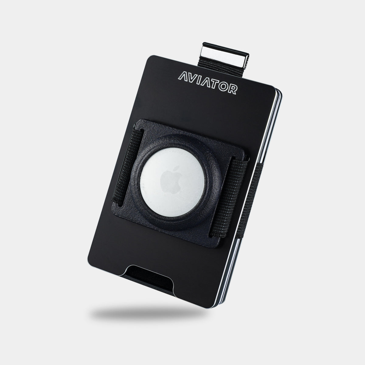 Obsidian Black Aluminum Slim Wallet