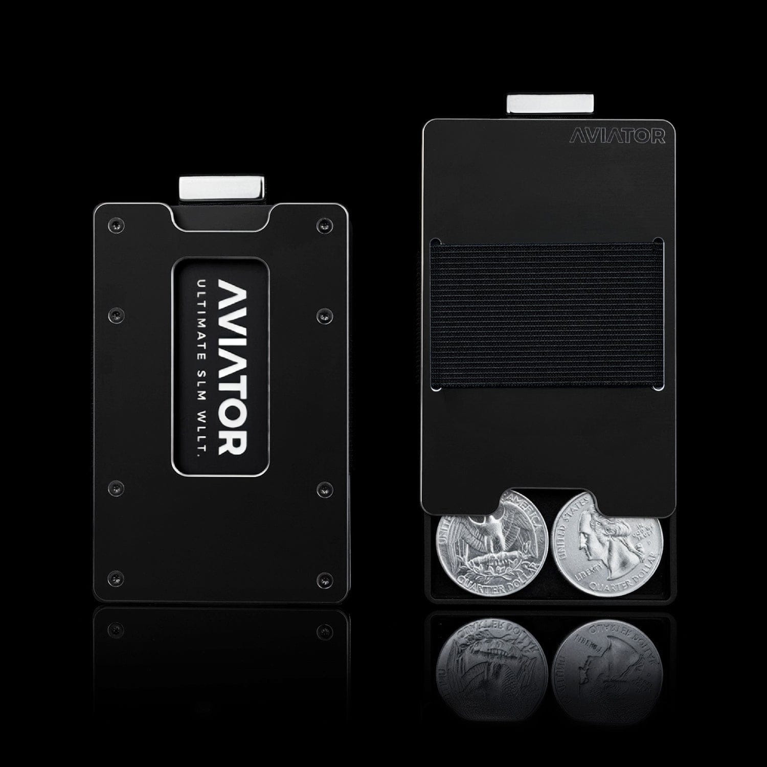 Obsidian Black | Slide Wallet + Carbon Cash Clip